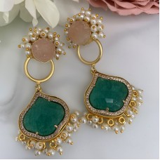 SKNJ0336 Teal Onyx, Rose Quartz
