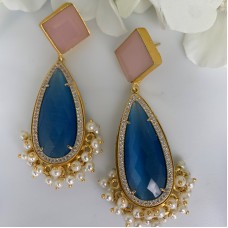 SKNJ0340 Prussian Onyx, Pink Chalcedony