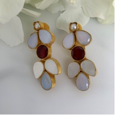 SKNJ0349 Ruby Opalite, Mother Of Pearl