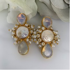 SKNJ0350 Opalite, Baroque Pearl