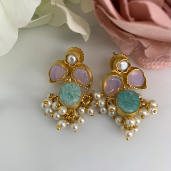 SKNJ0357 Amazonite, Freshwater Pearl