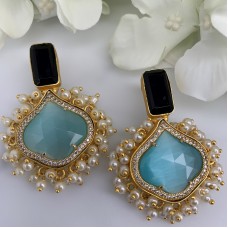 SKNJ0360 Aqua Monalisa, Black Onyx