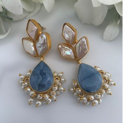SKNJ0388 Angelite, Baroque Pearl