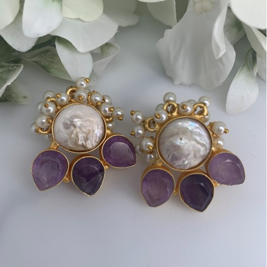SKNJ0391 Amethyst, Baroque Pearl SKNJ0391 Amethyst, Baroque Pearl