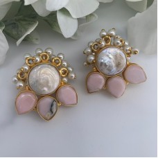 SKNJ0393 Rhodonite, Baroque Pearl