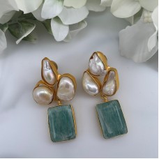 SKNJ0395 Amazonite, Baroque Pearl