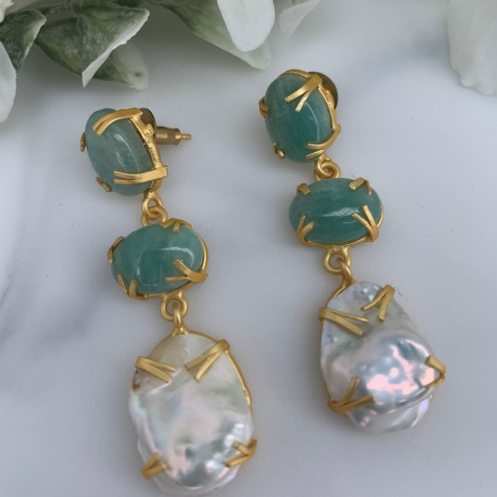 SKNJ0397 Amazonite, Baroque Pearl SKNJ0397 Amazonite, Baroque Pearl