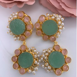 SKNJ0415 Mint & Pink Chalcedony