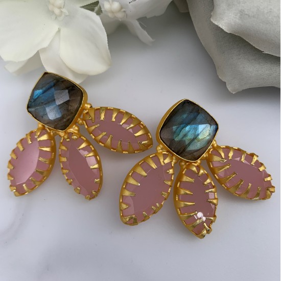 SKNJ0440 Pink Chalcedony, Labradorite