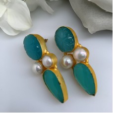SKNJ0445 Mint Monalisa, Freshwater Pearl