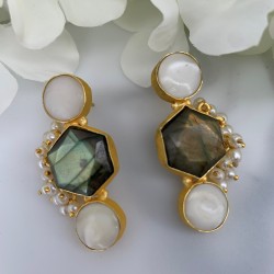 SKNJ0468 Labradorite, Mother Of Pearl